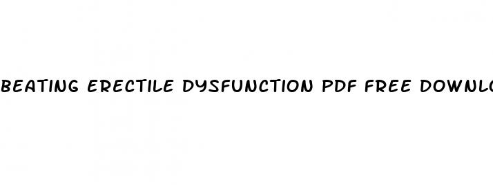 beating erectile dysfunction pdf free download