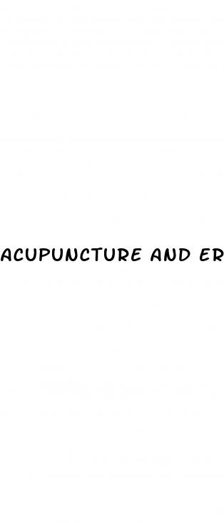 acupuncture and erectile dysfunction