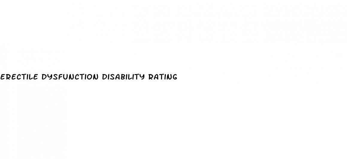 erectile dysfunction disability rating