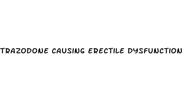 trazodone causing erectile dysfunction