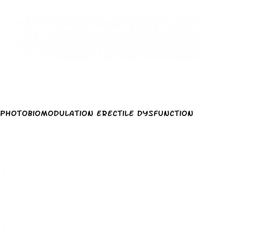 photobiomodulation erectile dysfunction