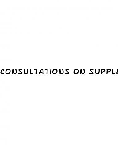 consultations on supplements for erectile dysfunction