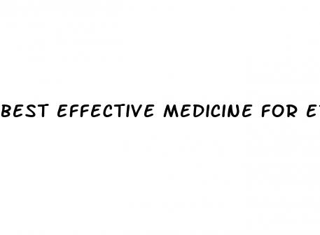 best effective medicine for erectile dysfunction