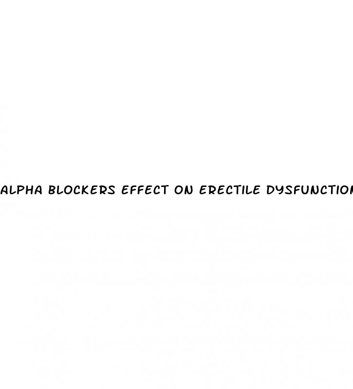 alpha blockers effect on erectile dysfunction