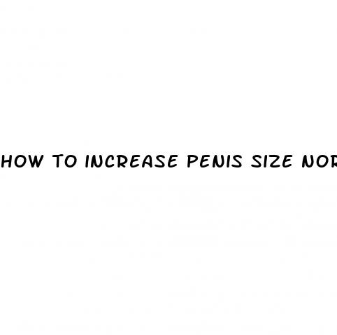 how to increase penis size normally