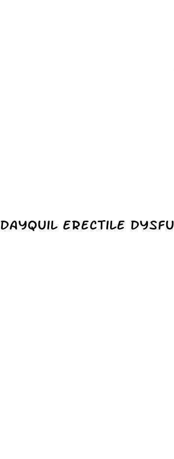 dayquil erectile dysfunction