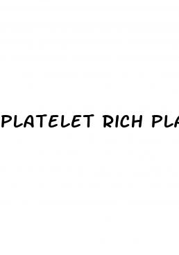 platelet rich plasma erectile dysfunction