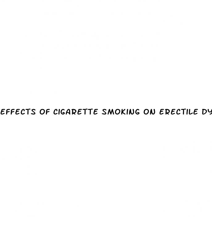 effects of cigarette smoking on erectile dysfunction