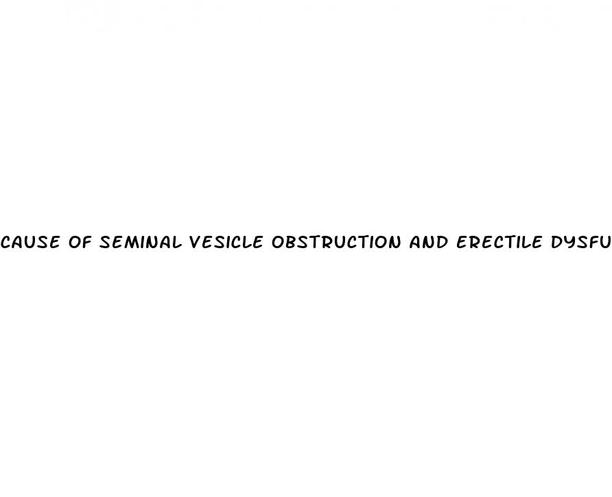 cause of seminal vesicle obstruction and erectile dysfunction