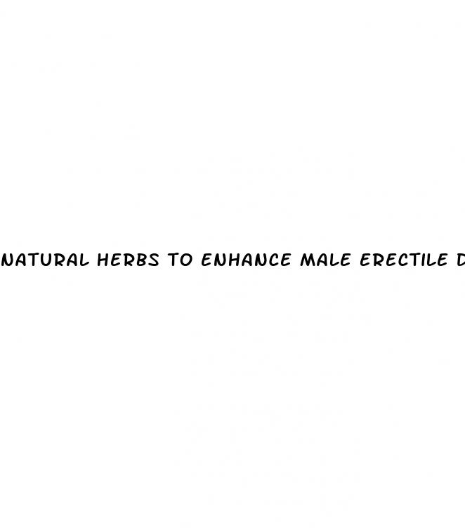 natural herbs to enhance male erectile disfunction