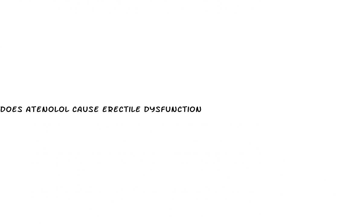 does atenolol cause erectile dysfunction