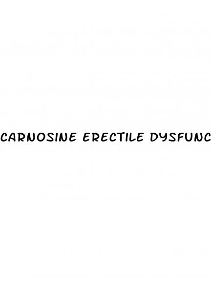 carnosine erectile dysfunction