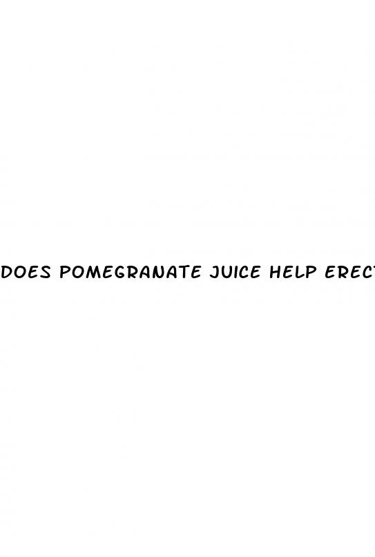 does pomegranate juice help erectile dysfunction