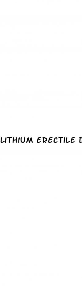 lithium erectile dysfunction