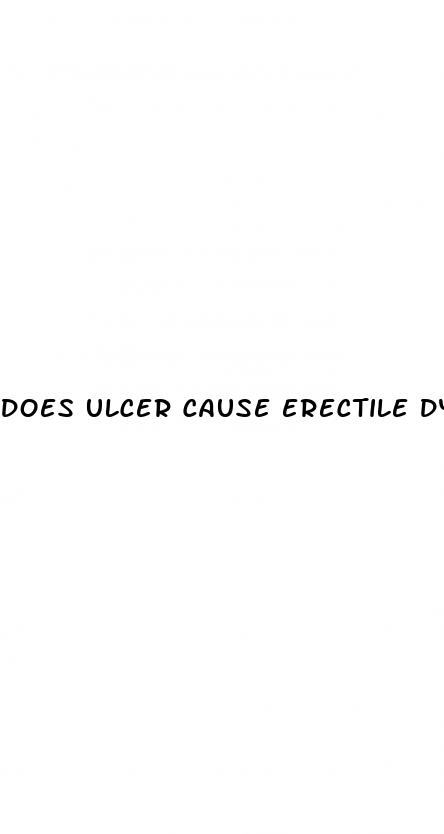 does ulcer cause erectile dysfunction