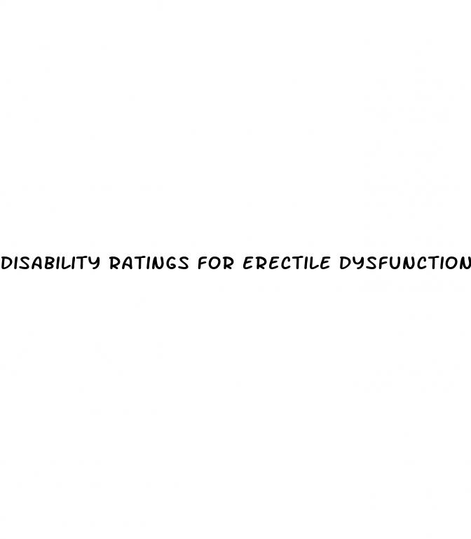 disability ratings for erectile dysfunction