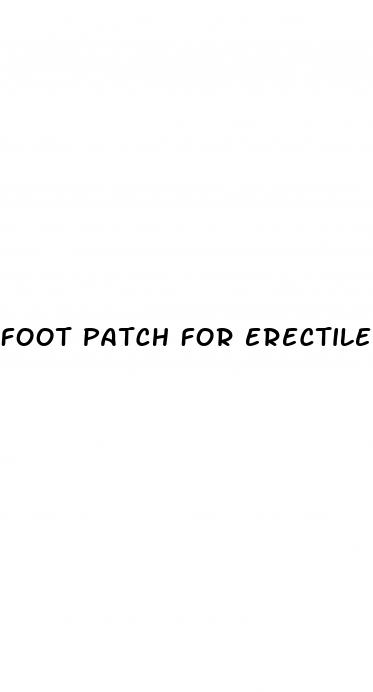 foot patch for erectile dysfunction