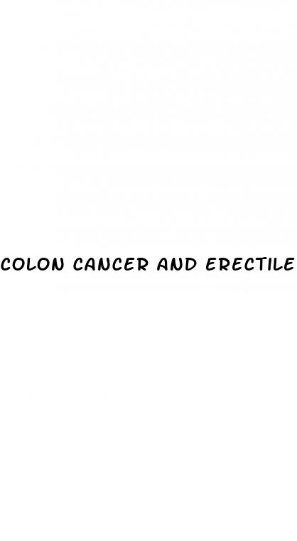 colon cancer and erectile dysfunction