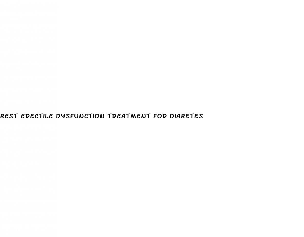 best erectile dysfunction treatment for diabetes