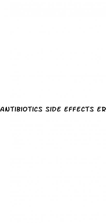 antibiotics side effects erectile dysfunction