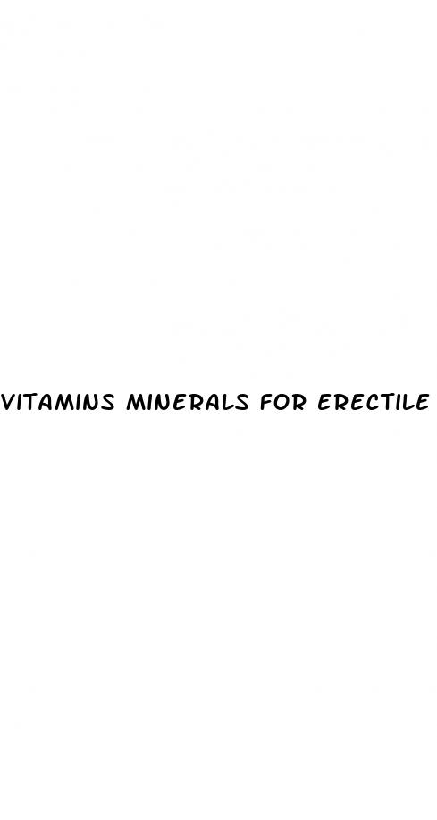 vitamins minerals for erectile dysfunction