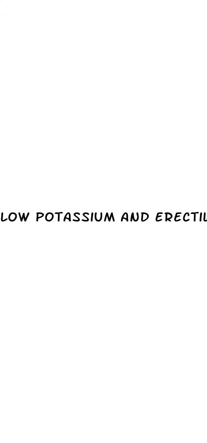 low potassium and erectile dysfunction