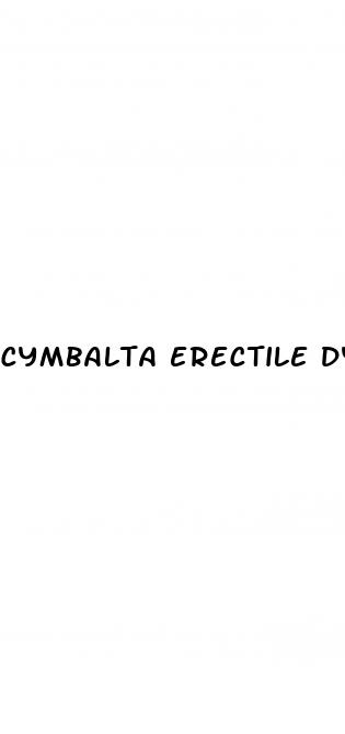 cymbalta erectile dysfunction treatment