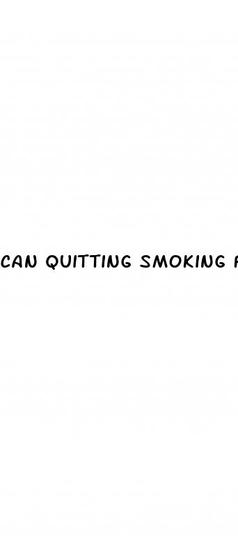 can quitting smoking fix erectile dysfunction