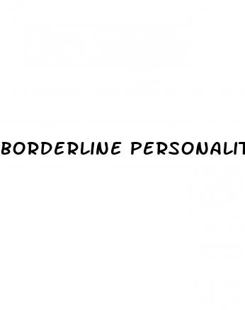 borderline personality disorder erectile dysfunction