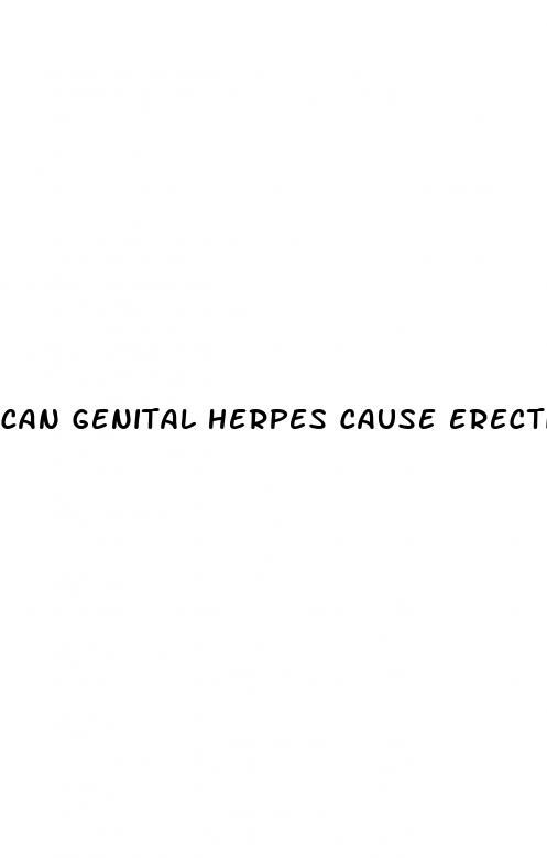 can genital herpes cause erectile dysfunction