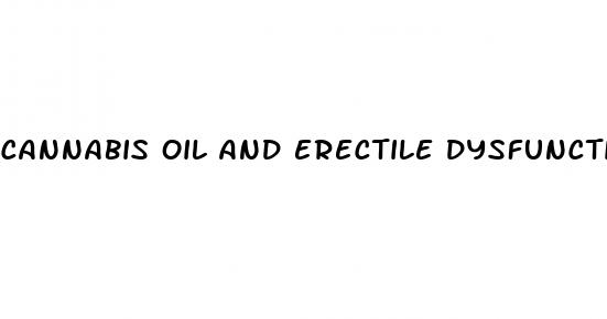 cannabis oil and erectile dysfunction