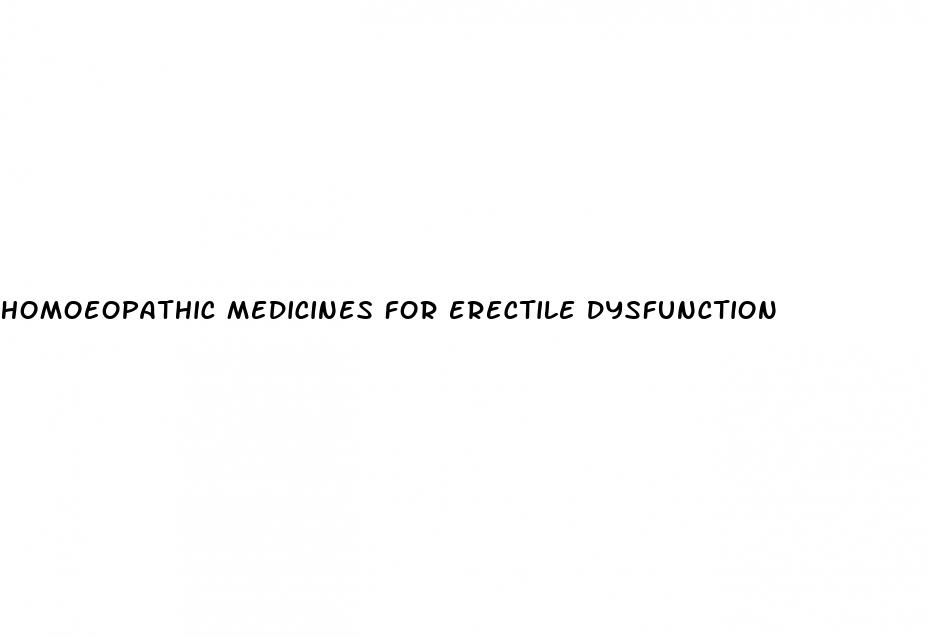 homoeopathic medicines for erectile dysfunction