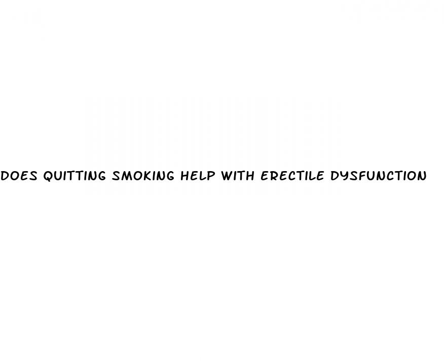 does quitting smoking help with erectile dysfunction