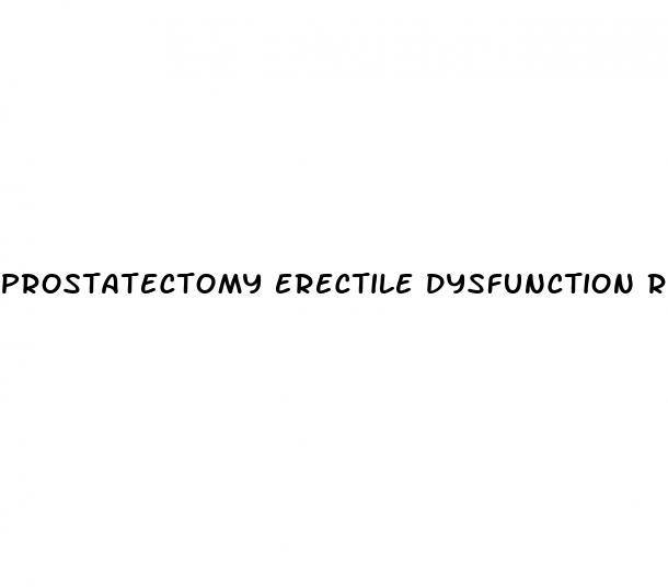 prostatectomy erectile dysfunction rate