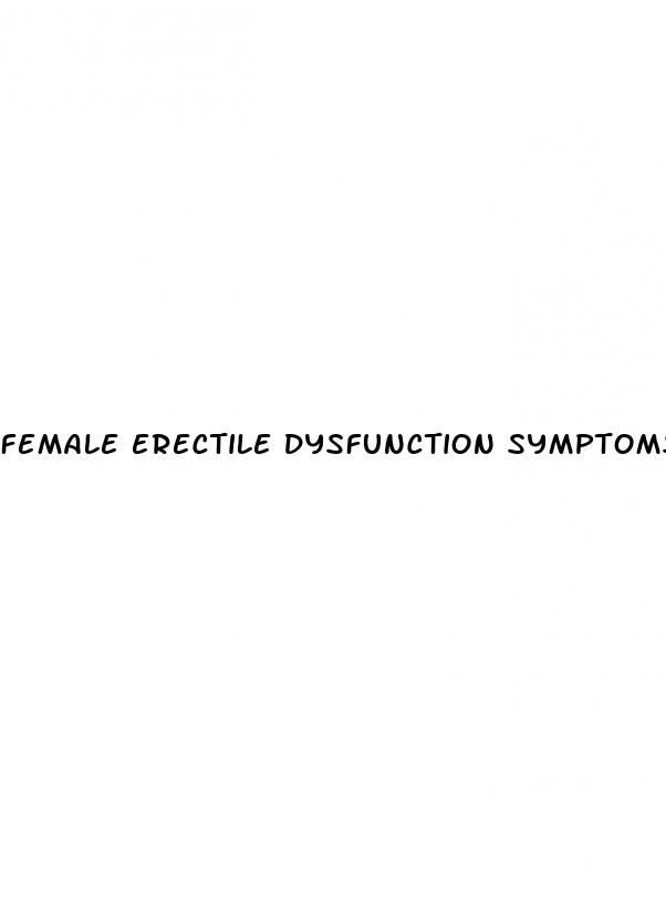 female erectile dysfunction symptoms