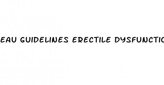 eau guidelines erectile dysfunction 2024