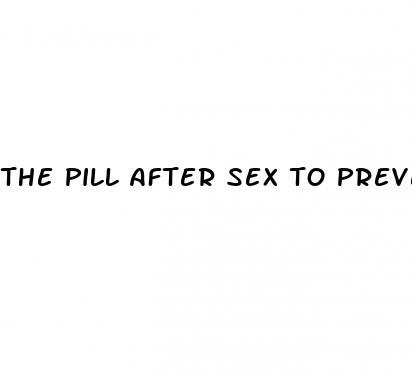 the pill after sex to prevent pregnancy