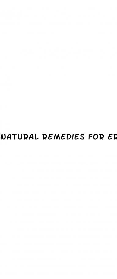 natural remedies for erectile dysfunction in men