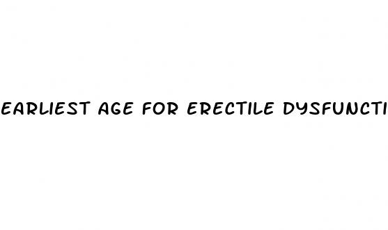 earliest age for erectile dysfunction