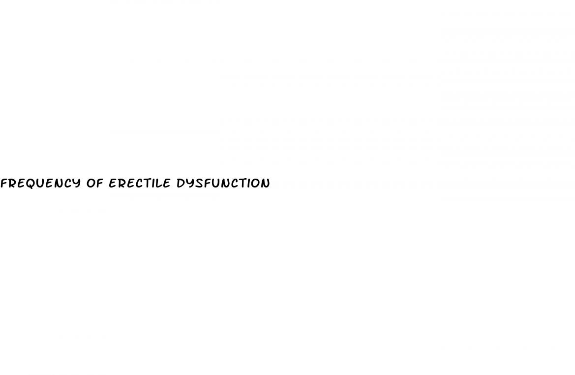 frequency of erectile dysfunction