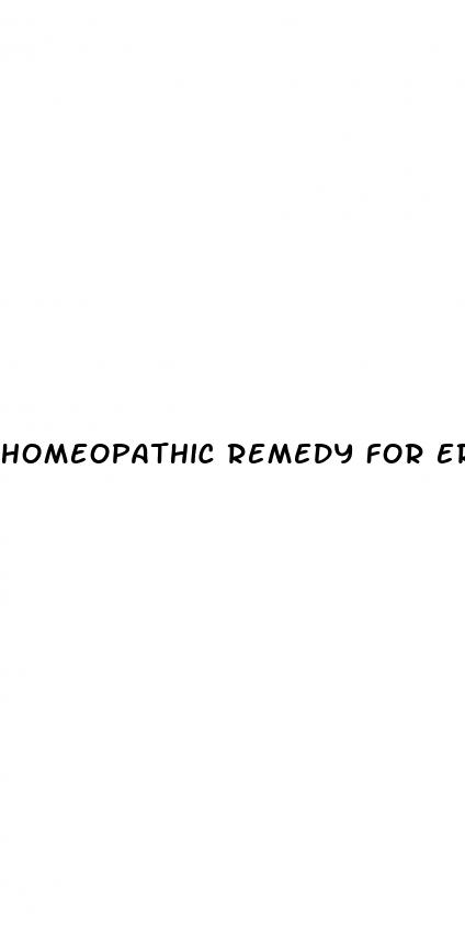 homeopathic remedy for erectile dysfunction