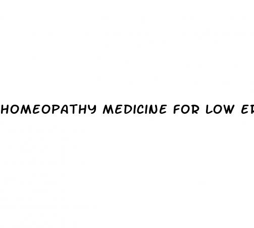 homeopathy medicine for low erectile dysfunction