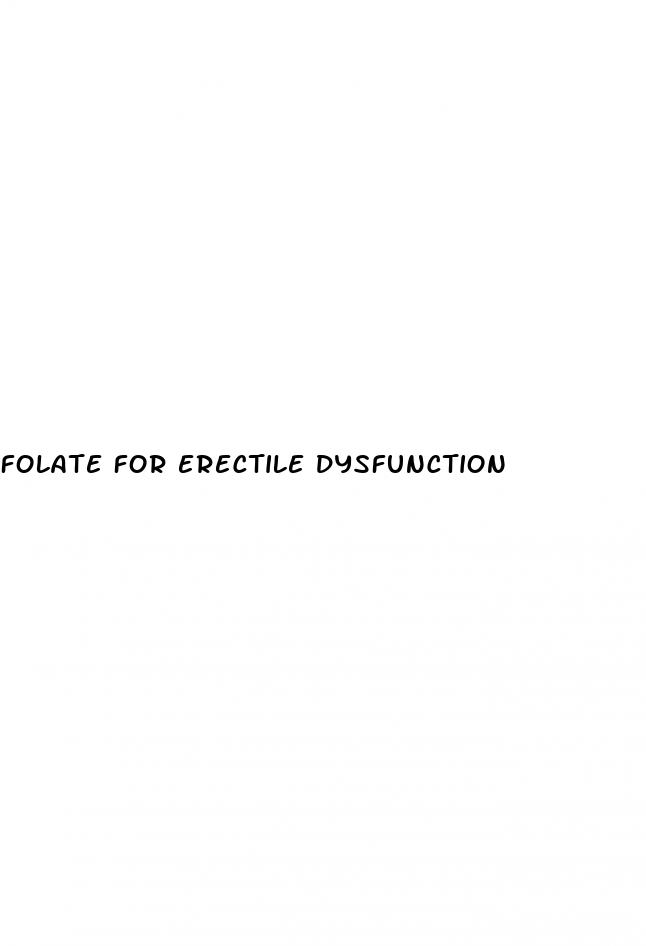 folate for erectile dysfunction