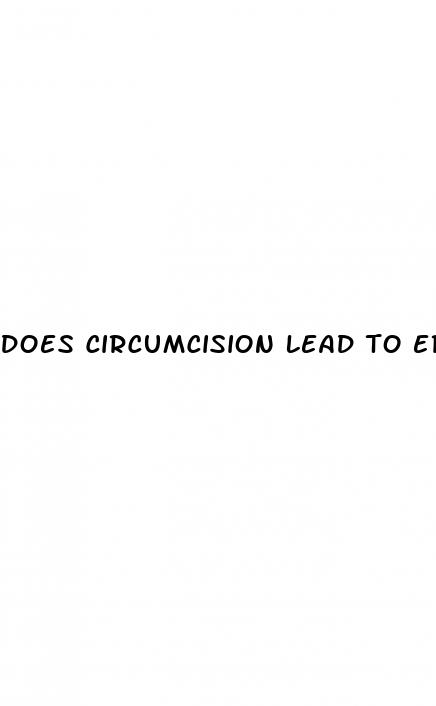 does circumcision lead to erectile dysfunction