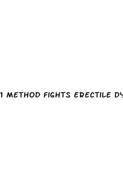 1 method fights erectile dysfunction