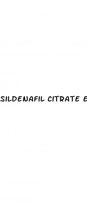 sildenafil citrate erectile dysfunction