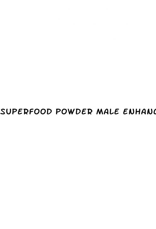 superfood powder male enhancement