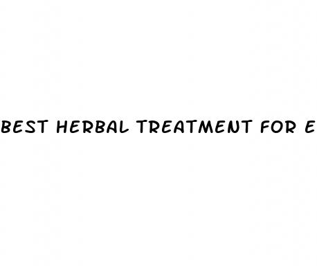 best herbal treatment for erectile dysfunction