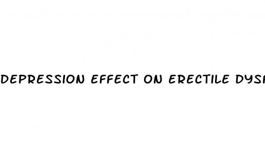 depression effect on erectile dysfunction