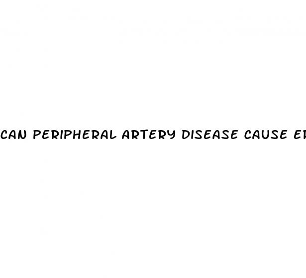 can peripheral artery disease cause erectile dysfunction